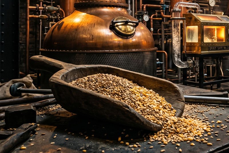 Produção de Whiskey e Moonshine: Da Bioquímica do Grão à Destilação